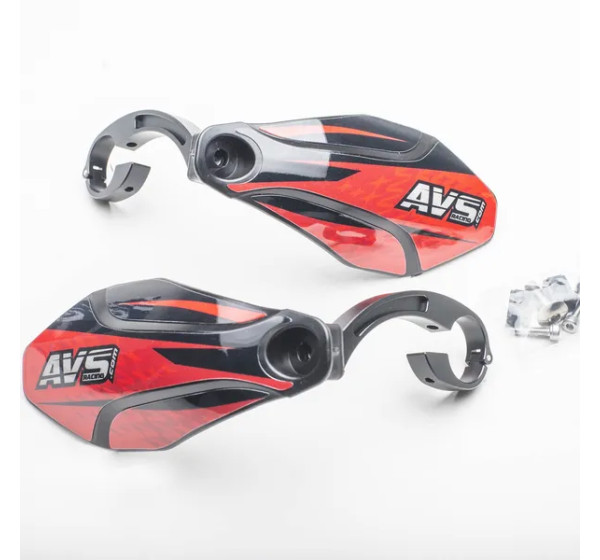 AVS RACING Handprotektoren - HNDGD ALU MOUNT BK RD
