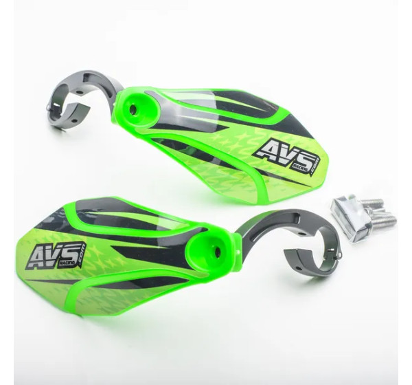 AVS RACING Handprotektoren - HNDGD ALU MOUNT GN/BK