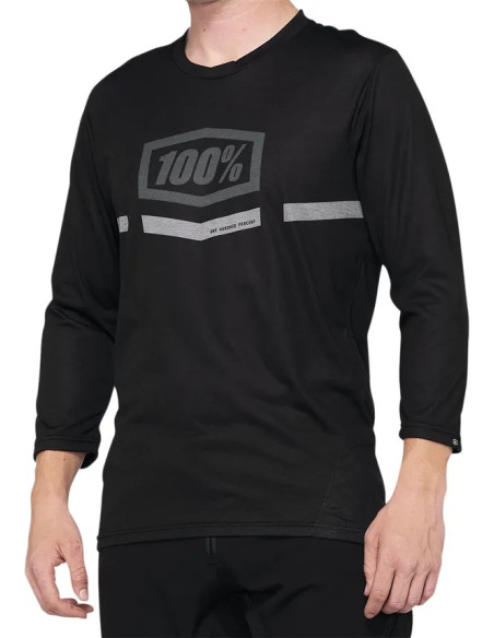 100% Jerseys - JRSY 3/4 ARMTC BK XL