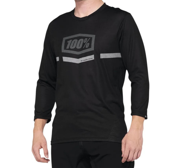 100% Jerseys - JRSY 3/4 ARMTC BK XL