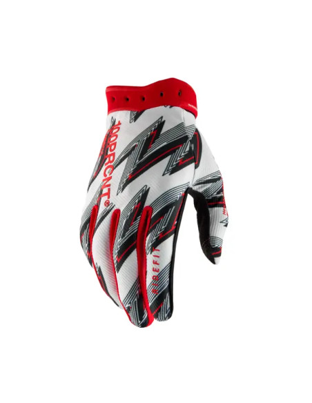 100% Handschuhe - GLOVES RIDEFIT WHITE/RED - 2XL