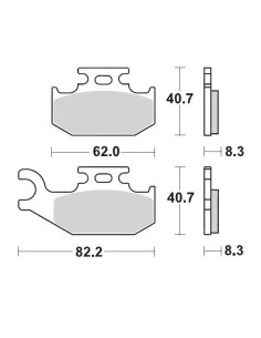 Renn-Bremsbeläge ATV