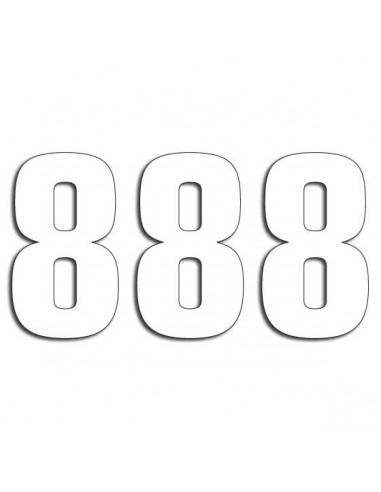 BLACKBIRD RACING TWO SERIES NUMMER 8 Aufkleber 3 PACK weiß Bild 3 BLACKBIRD RACING TWO SERIES NUMMER 8 Aufkleber 3 PACK weiß Bild 3