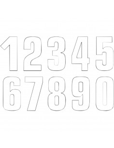 BLACKBIRD RACING TWO SERIES NUMMER 9 Aufkleber 3 PACK weiß