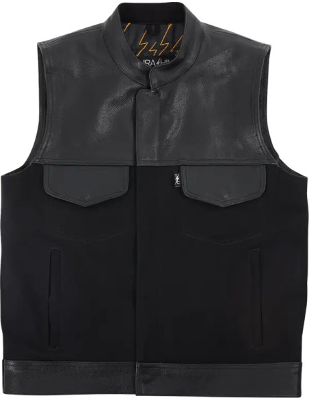 THRASHIN SUPPLY CO. Westen - VEST KANAN LEATHER DENIM 2XL