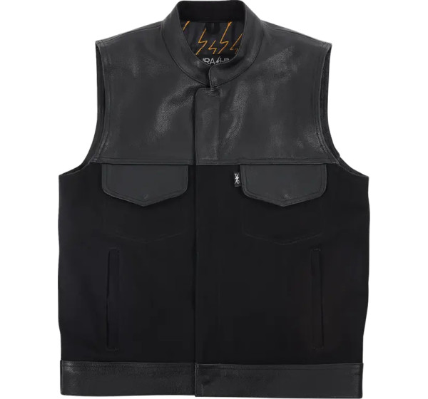 THRASHIN SUPPLY CO. Westen - VEST KANAN LEATHER DENIM 2XL