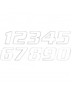BLACKBIRD RACING ONE SERIES NUMMER 5 Aufkleber 3 PACK weiß