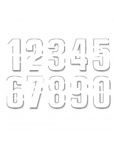 BLACKBIRD RACING TWO SERIES NUMMER 0-9 satz Aufkleber weiß