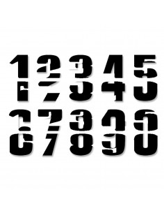 BLACKBIRD RACING TWO SERIES NUMMER 0-9 satz Aufkleber schwarz