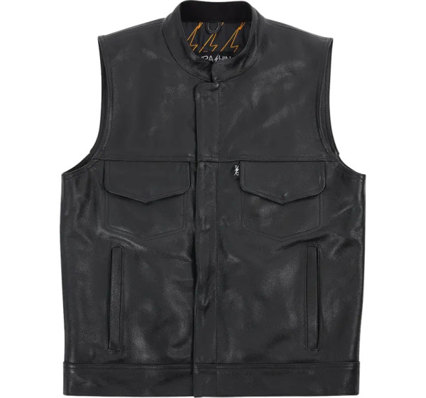 THRASHIN SUPPLY CO. Westen - VEST MULHOLLAND LEATHER XL