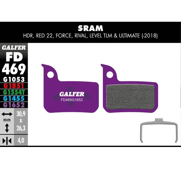 GALFER Bremsbeläge - BRAKE PAD E-BIKE