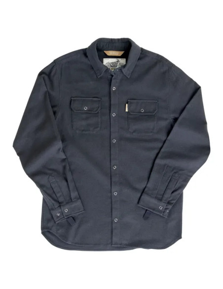 BILTWELL Langarm-Shirts - SHIRT FLANNEL HI TEST BLACK MD