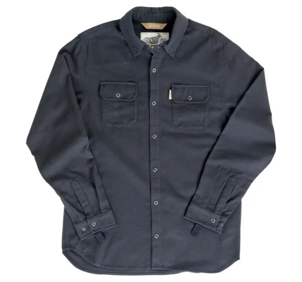 BILTWELL Langarm-Shirts - SHIRT FLANNEL HI TEST BLACK MD