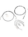 Komplettes Schwarzes Vinyl-Geflochtenes Lenkerzug-/Bremsleitungs-Kit