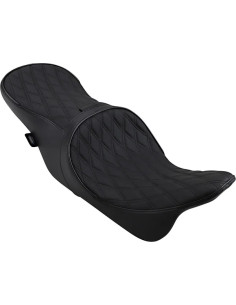 Vorverlegte 2-Up Low Profile Touring Ledersitzbank