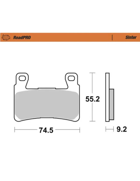 MOTO-MASTER Bremsbeläge & Bremsbacken - BRAKE PAD FRONT ROAD PRO SINTE