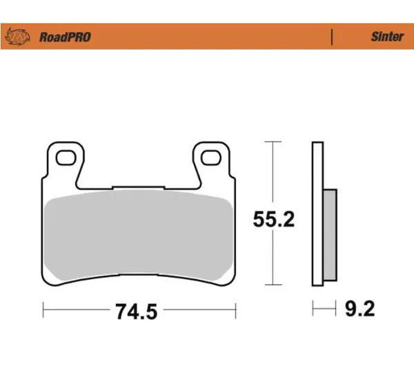 MOTO-MASTER Bremsbeläge & Bremsbacken - BRAKE PAD FRONT ROAD PRO SINTE