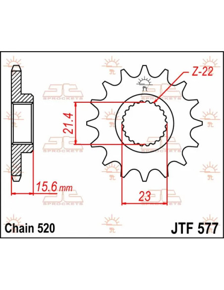 JT SPROCKETS Ritzel & Kettenräder - Detailansicht