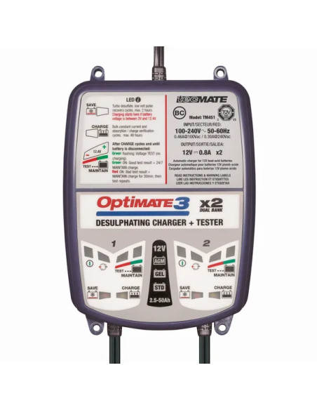 TECMATE Power-Adapter - CHARGER OPT 3 -2BANKS