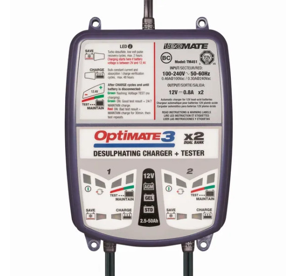 TECMATE Power-Adapter - CHARGER OPT 3 -2BANKS