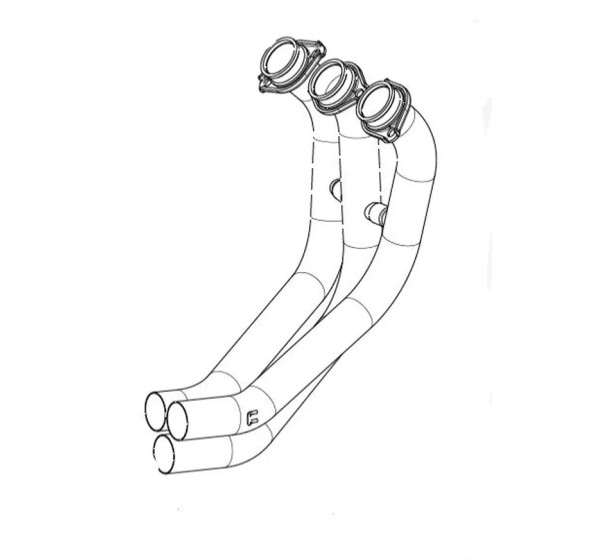 AKRAPOVIC Krümmer & Mittelrohre - HEADER SS MT-09
