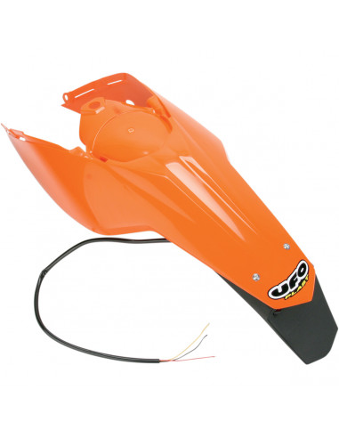 UFO ENDURO KOTFLÜGEL HINTEN MIT SEITENVERKLEIDUNG & LED-LICHT KTM SX/SX-F/EXC ORANGE