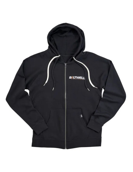 BILTWELL Hoodies, Sweatshirts & Jacken - HOODIE BOLTS ZIP BLACK 2X