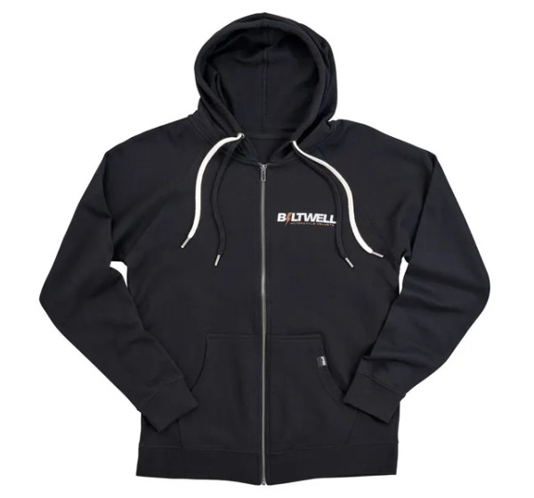BILTWELL Hoodies, Sweatshirts & Jacken - HOODIE BOLTS ZIP BLACK 2X
