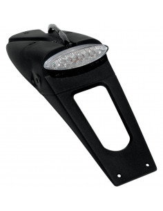 UFO KENNZEICHENHALTER MIT KLAREM LED-LICHT (E11 & DOT) SCHWARZ