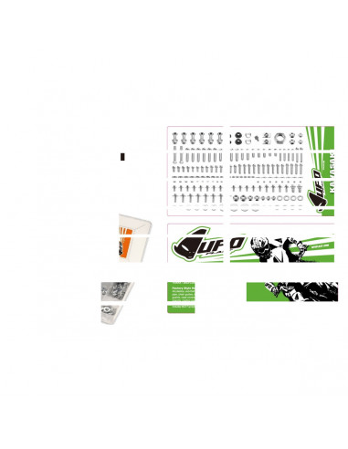 UFO KOMPLETTES HARDWARE SORTIMENT KAWASAKI Bild 2 UFO KOMPLETTES HARDWARE SORTIMENT KAWASAKI Bild 2