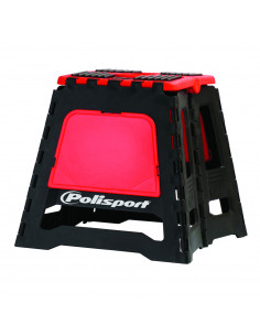 POLISPORT PIT MOTORRAD STÄNDER FALTBAR LOGO ROT