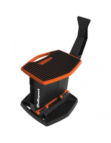 POLISPORT PIT LIFT MOTORRAD STÄNDER FALTBAR LOGO ORANGE/SCHWARZ