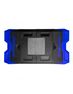 POLISPORT PIT MOTORRAD MATTE FALTBAR LOGO BLAU/SCHWARZ 2