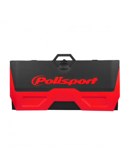 POLISPORT PIT MOTORRAD MATTE FALTBAR LOGO ROT/SCHWARZ Bild 3