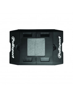 POLISPORT PIT MOTORRAD MATTE FALTBAR LOGO SCHWARZ/SCHWARZ 2