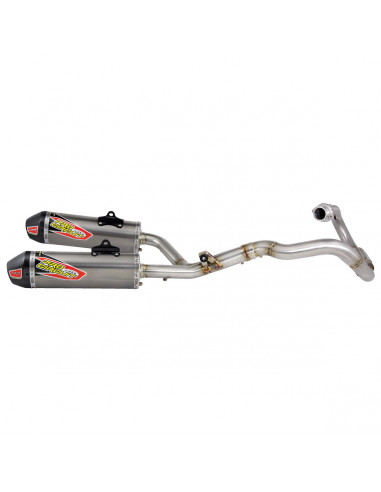 PRO CIRCUIT AUSPUFFANLAGE T-6 EURO DUAL STAINLESS MIT TITANIUM SCHALLDÄMPFERGEHÄUSE UND CARBONENDKAPPE