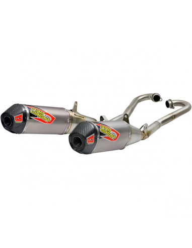 PRO CIRCUIT AUSPUFFANLAGE T-6 EURO DUAL STAINLESS MIT TITANIUM SCHALLDÄMPFERGEHÄUSE UND CARBONENDKAPPE Bild 2 PRO CIRCUIT AUSPUFFANLAGE T-6 EURO DUAL STAINLESS MIT TITANIUM SCHALLDÄMPFERGEHÄUSE UND CARBONENDKAPPE Bild 2