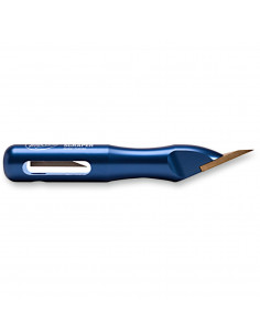 MOTION PRO ERGONOMISCHER DICHTUNGSABSTREIFER / ALUMINIUM / BLAU / MESSING & STAHLKLINGE