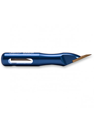 MOTION PRO ERGONOMISCHER DICHTUNGSABSTREIFER / ALUMINIUM / BLAU / MESSING & STAHLKLINGE