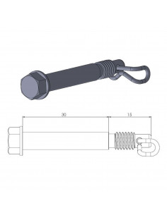 MOTO-MASTER BREMSBELAG BOLZEN OEM ERSATZ 2