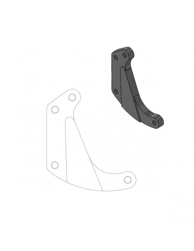 MOTO-MASTER RELOCATION BRACKET BREMSZANGE SM RACING 320MM Bild 2 MOTO-MASTER RELOCATION BRACKET BREMSZANGE SM RACING 320MM Bild 2