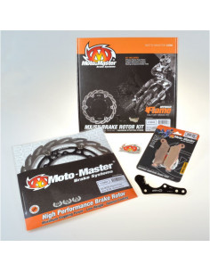 MOTO-MASTER BREMSENSATZ FLAMMSCHEIBE 270 MM BREMSBELÄGE HALTERUNG VERLEGEN