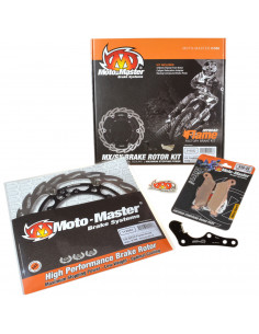 MOTO-MASTER BREMSENSATZ FLAMMSCHEIBE 270 MM BREMSBELÄGE HALTERUNG VERLEGEN