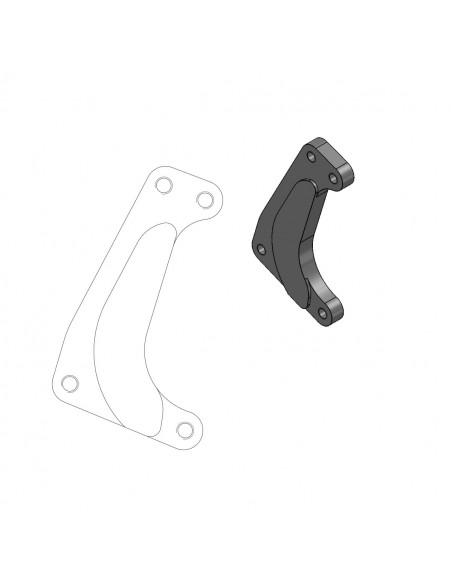 MOTO-MASTER RELOCATION BRACKET BREMSZANGE SM RACING 320MM Bild 2