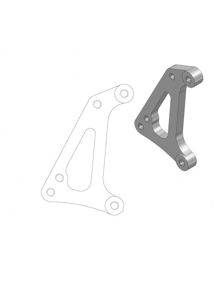 MOTO-MASTER RELOCATION BRACKET BREMSZANGE SM RACING 320MM Bild 2