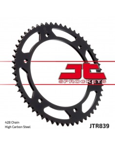 JT SPROCKETS R839.51 HINTERES ERSATZ KETTENRAD 51 ZÄHNE 428 PITCH BLACK C49 HIGH CARBON STEEL 2