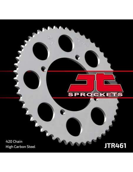 JT SPROCKETS R461.52 HINTERES ERSATZKETTENRAD 52 ZÄHNE 420 TEILUNG NATUR C49 KOHLENSTOFFREICHER STAHL Bild 2