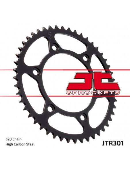 JT SPROCKETS R301.39 HINTERES ERSATZ KETTENRAD 39 ZÄHNE 520 PITCH BLACK C49 HIGH CARBON STEEL Bild 2