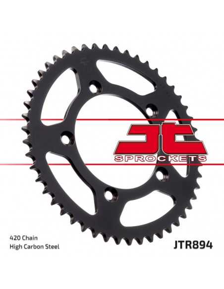 JT SPROCKETS R894.48ZBK HINTEN KETTENRAD 48 ZÄHNE 420 PITCH BLACK C49 HIGH CARBON STEEL Bild 2