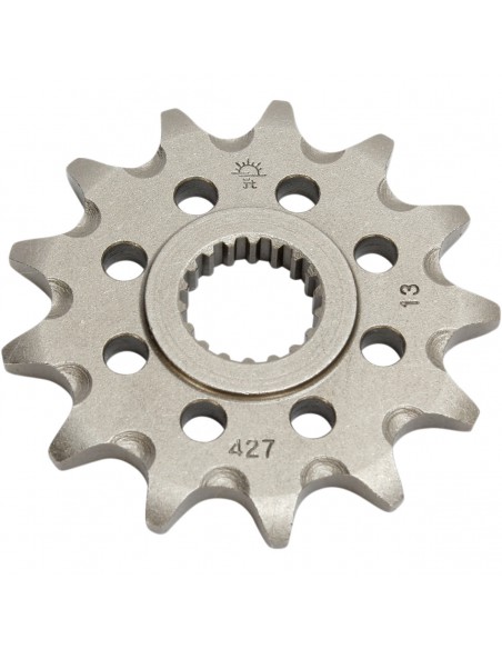 JT SPROCKETS F427.13SC VORDERES SELBSTREINIGENDES KETTENRAD 13 ZÄHNE 520 PITCH NATÜRLICHE CHROMOLY STAHLLEGIERUNG